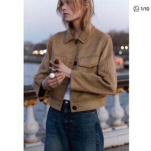 ZARA Faux Suede Women's Jacket Size M